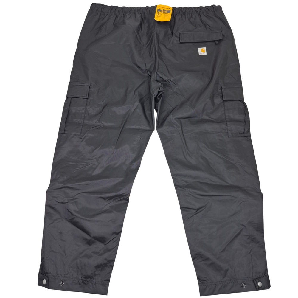 NWT Carhartt 2XL Storm Defender Midweight Rain Pants Men Black Waterproof OP3507